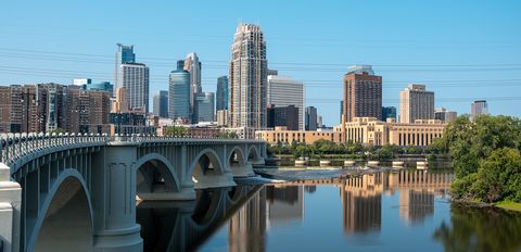 Skyline of Minneapolis.